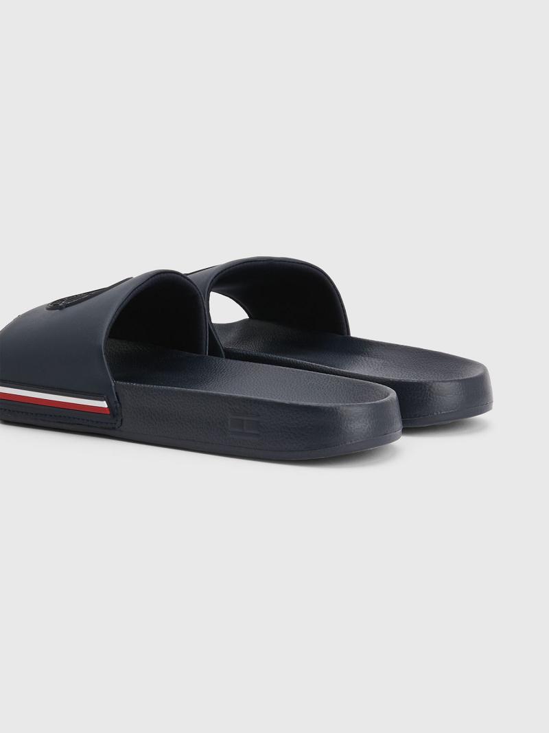 Férfi Tommy Hilfiger Signature pool Sandal Kék | HU 1434RVD